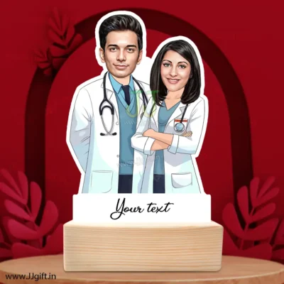 Gift for doctor Duo, Caricature gift for doctor friend
