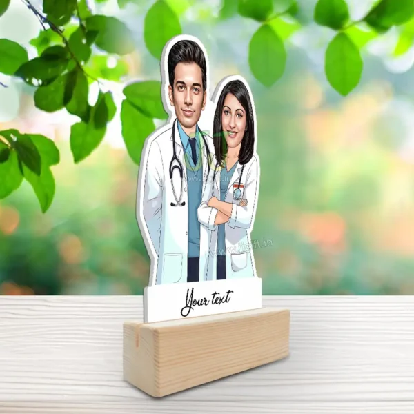 Gift for doctor Duo, Caricature gift for doctor friend - Image 2