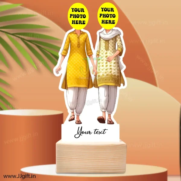Gift ideas for best friend female, caricature gift for best friend,unique standee for femlae friend - Image 3