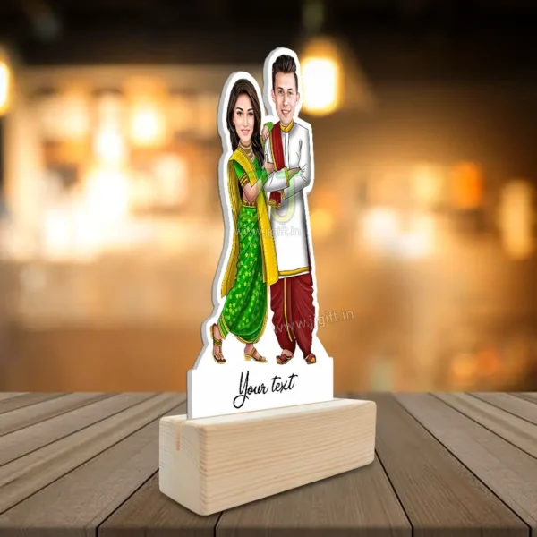 Marathi couple caricature gift - Image 2