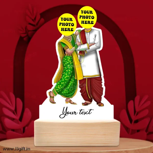 Marathi couple caricature gift - Image 3