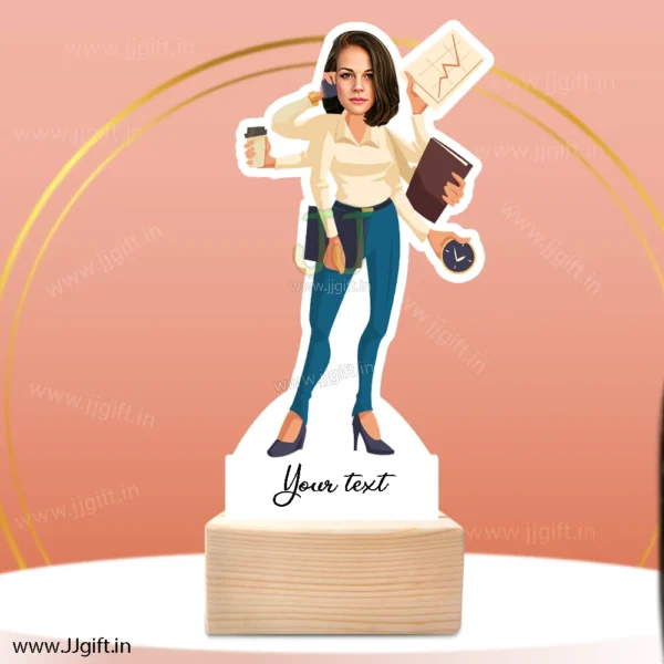 Multitasker women caricature gift