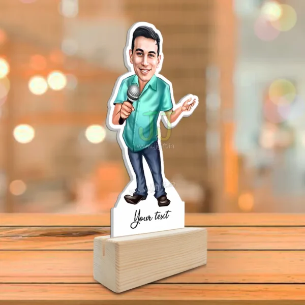 Personalize singer gift for man, anchor caricature gift idea - Image 2
