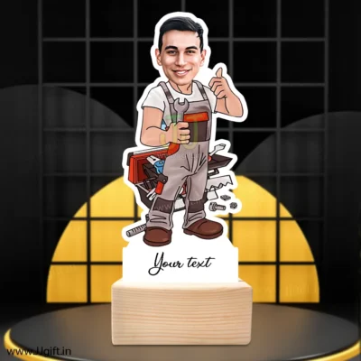 Personalized Caricature of a Male Mechanic, Mechanic Caricature, Custom Mechanic Gift,Automotive Gift