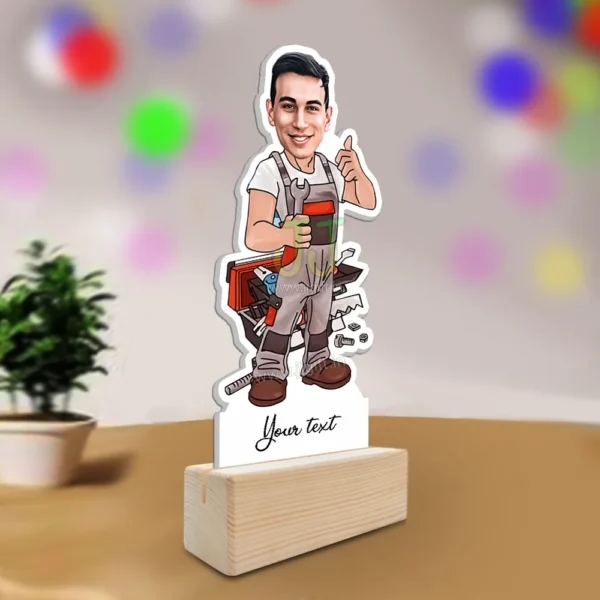 Personalized Caricature of a Male Mechanic, Mechanic Caricature, Custom Mechanic Gift,Automotive Gift - Image 2