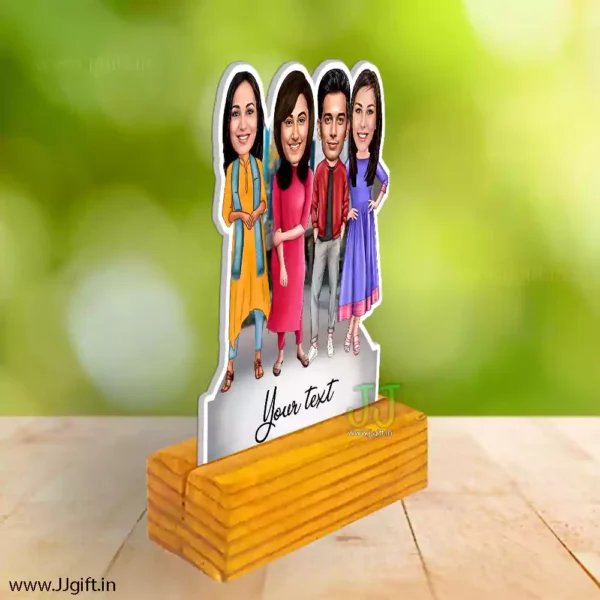 1 male and 3 female friend caricature gift - Image 2