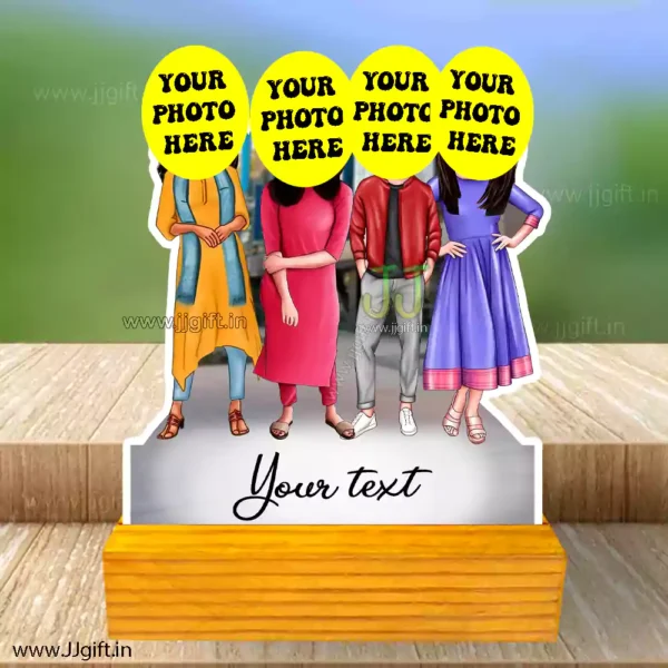 1 male and 3 female friend caricature gift - Image 3