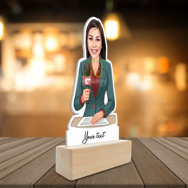 Anchor lady caricature, unique present for news anchor - Image 2
