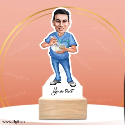 Ayurveda doctor caricature gift for male