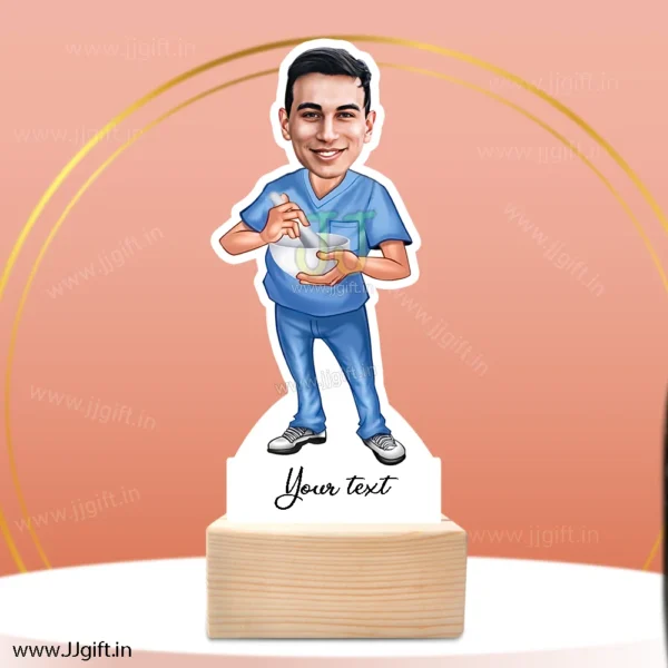 Ayurveda doctor caricature gift for male