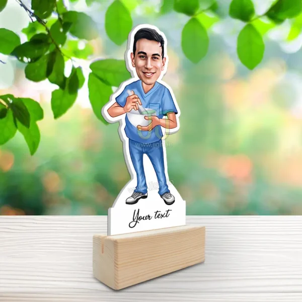 Ayurveda doctor caricature gift for male - Image 2