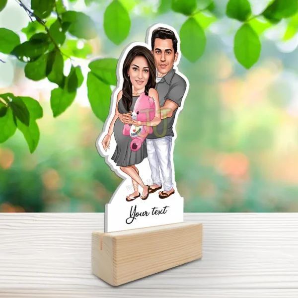 Baby expecting couple caricature gift - Image 2
