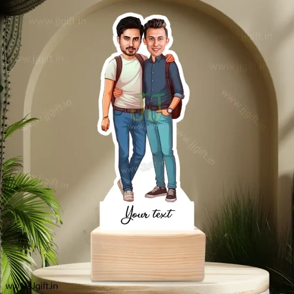 Best Friend duo caricature gift , unique best friend caricature gift