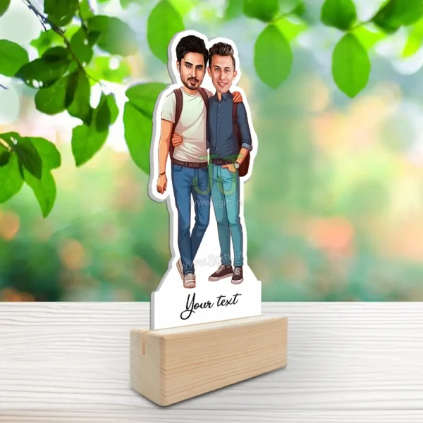Best Friend duo caricature gift , unique best friend caricature gift - Image 2