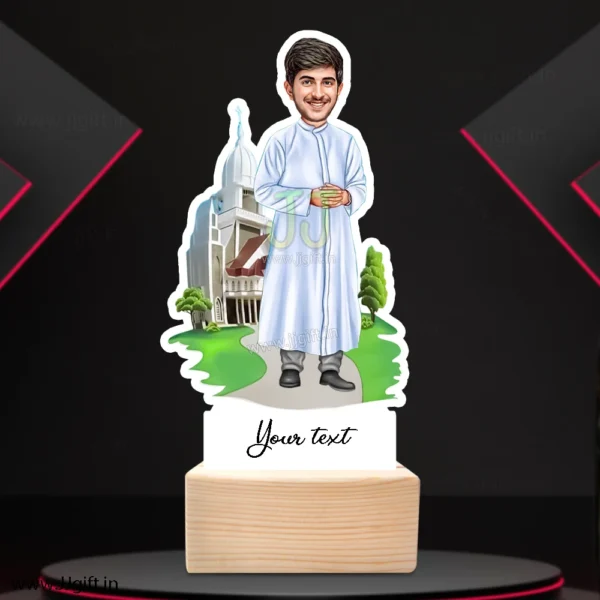 Best personalized gift for churche pastor ,Acrylic made caricature gift for pastor