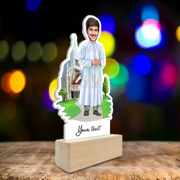 Best personalized gift for churche pastor ,Acrylic made caricature gift for pastor - Image 2