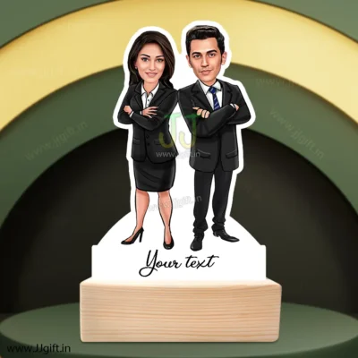 Corporate friend caricature gift , unique standee for corporate friend
