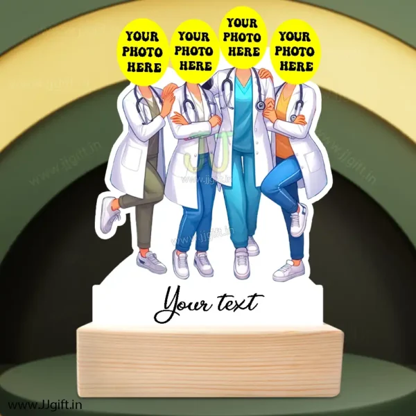 Female doctor caricature gift group of 4, unique gift for doctor group - Image 3