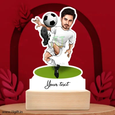 Personalized Footballer Caricature Gift, Showpiece Gift Ideas For Football Lovers