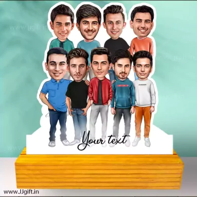 Friend group caricature gift