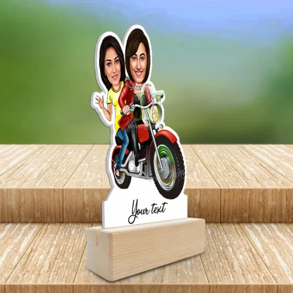 Friend on bike caricature gift - Image 2
