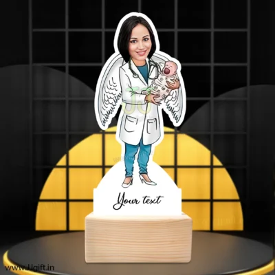 Gift for gynecologist doctor female, personalized caricature for gynec doctor