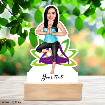Gift for yoga lover , Personalized standee for yoga lady