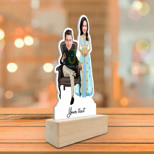 King and queen couple caricature gift - Image 2