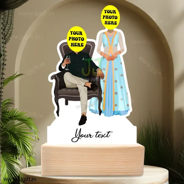 King and queen couple caricature gift - Image 3