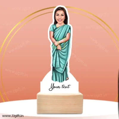Lady Principle caricature, Lady in saree caricature 17