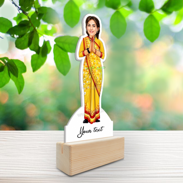 Lady in saree caricature 16 - Image 2
