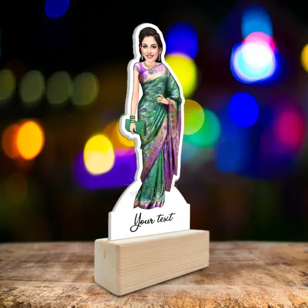 Lady in saree caricature 17 - Image 2