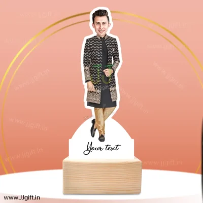 Man traditional outfit caricature 1