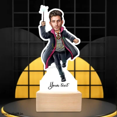 Persoanlized Harry potter caricature gift, unique gift for happy potter fan