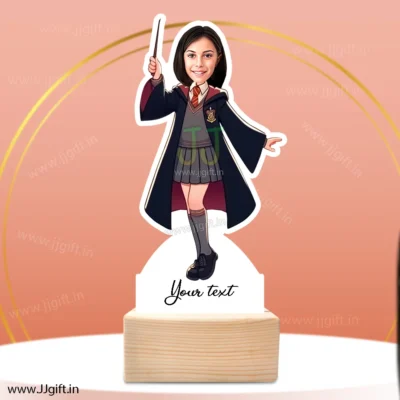 Personalized Caricature Of Hermione Granger with Magic Stick