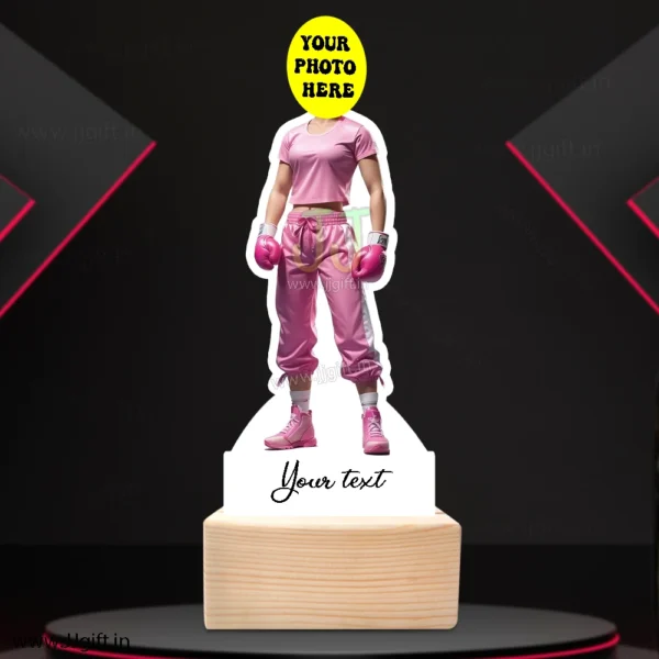 Personalized boxer lady caricature gift - Image 3