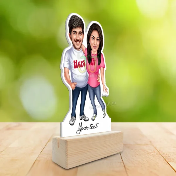 Personalized his her couple caricature - Image 3