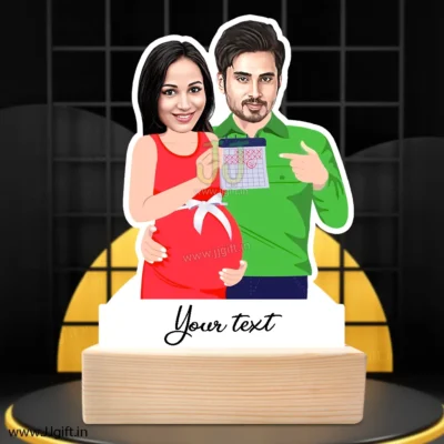 Pregnant lady caricature gift