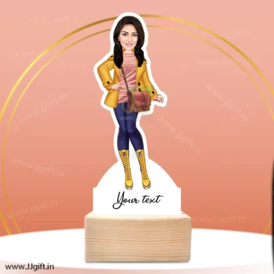 Stylish girl caricature 57