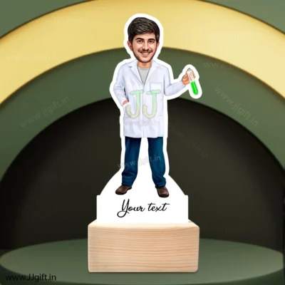Unique gift for chemist, caricature gift for chemist man