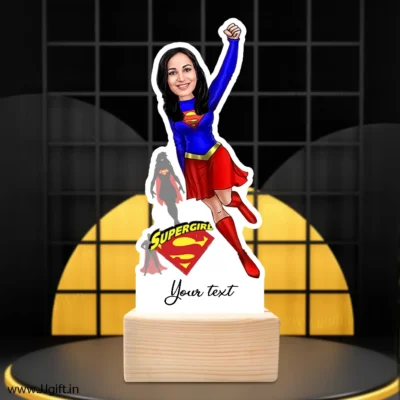Unique super girl caricature gift