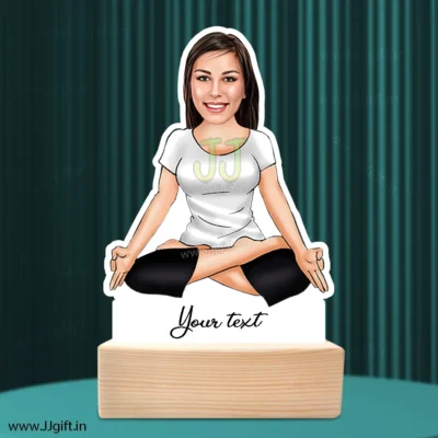 Yoga guru caricature gift , personalized gift for yoga teacher