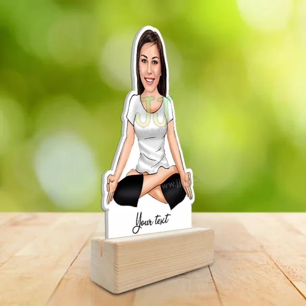 Yoga guru caricature gift , personalized gift for yoga teacher - Image 2