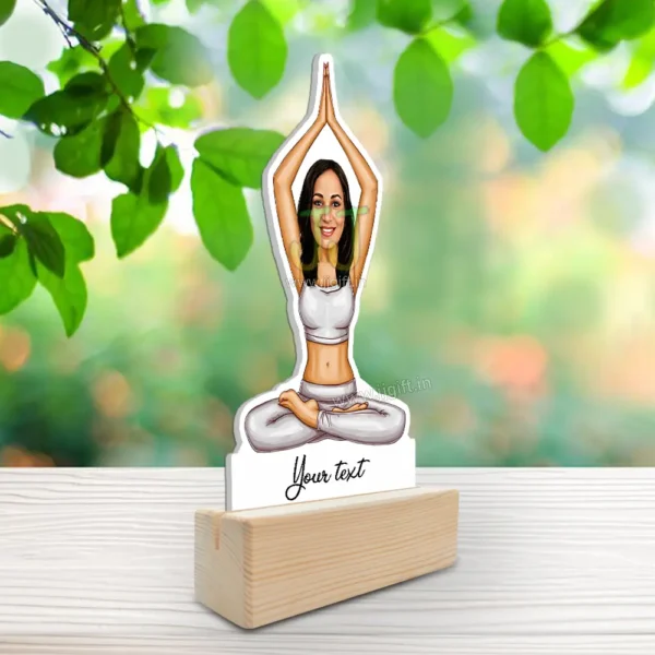 Yoga lady caricature gift - Image 3