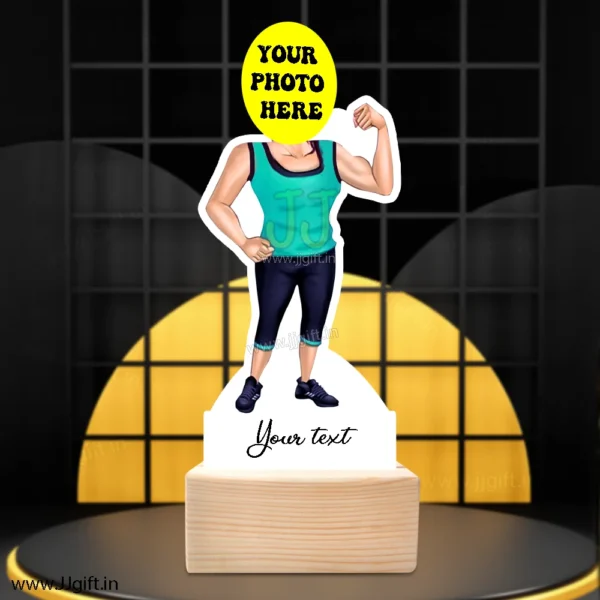 Fitness lady caricature gift idea ,Personalized gift for fitness women - Image 3