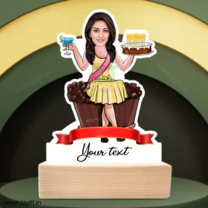 Birthday lady caricature 1