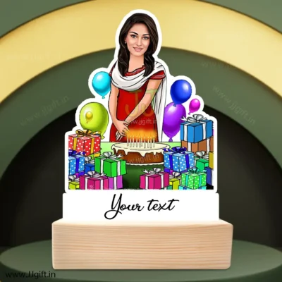 Birthday lady caricature 6