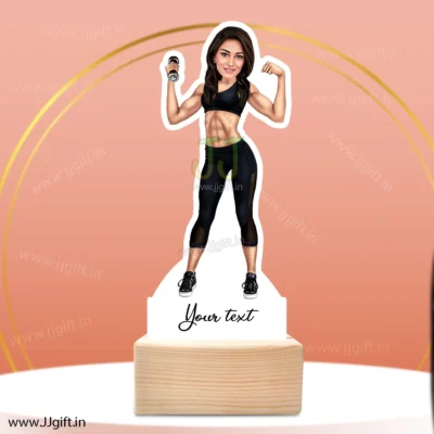 Bodybuilder women caricature gift , Gift for fit women