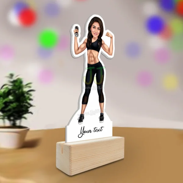 Bodybuilder women caricature gift , Gift for fit women - Image 2