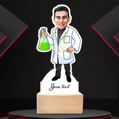 Chemist man caricature